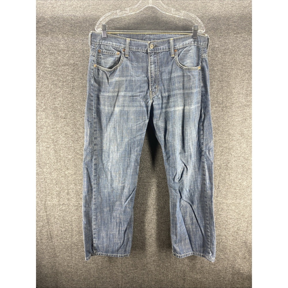 Levi's 569 Loose Straight Jeans Mens 34x30 Blue Medium Wash Baggy Denim